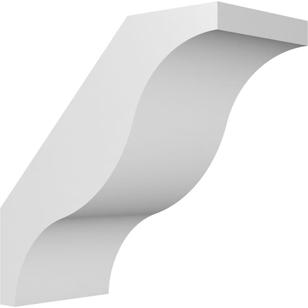 Ekena Millwork 3-in. W x 6-in. D x 6-in. H Funston Architectural Grade PVC Knee Brace BRCP03X06X06FST - main